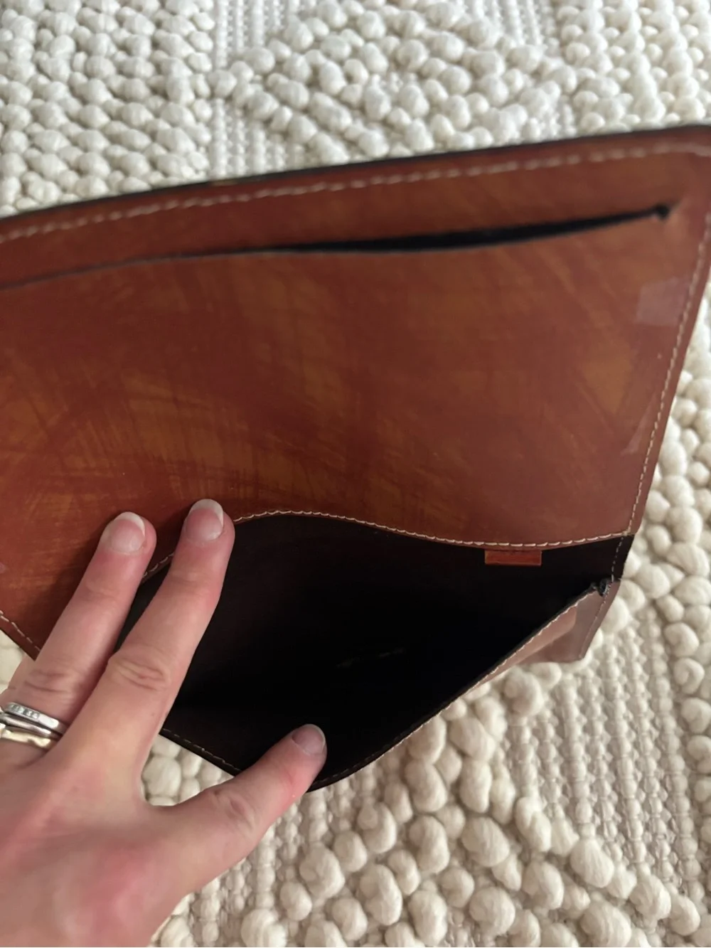 Vintage hand-tooled brown Leather Sorrento Italy Journal notebook cover